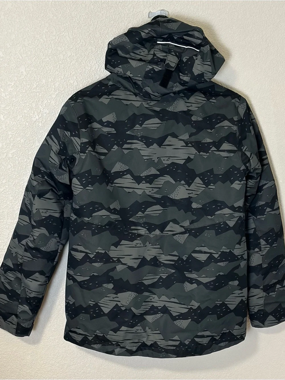Columbia teens Grey & Black Camouflage Raincoat